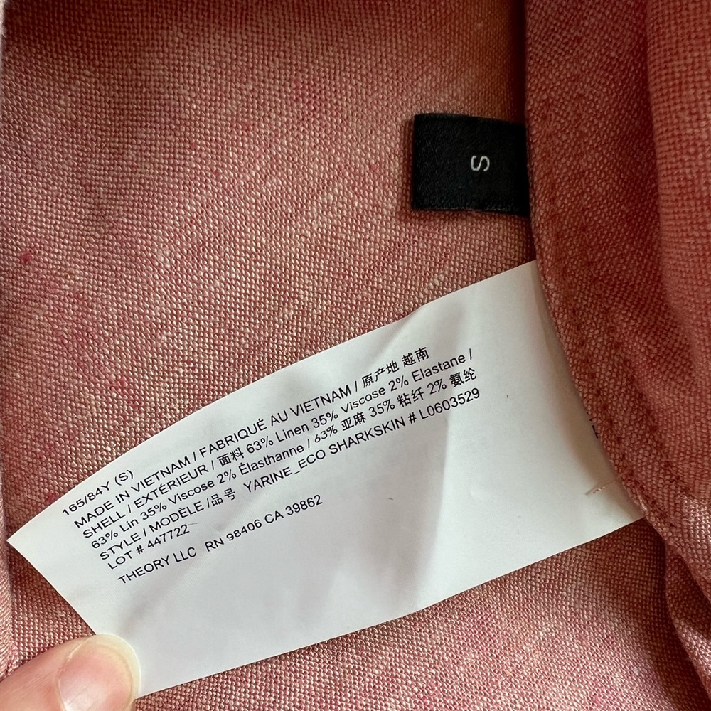 THEORY Linen Top - Picture 4 of 6